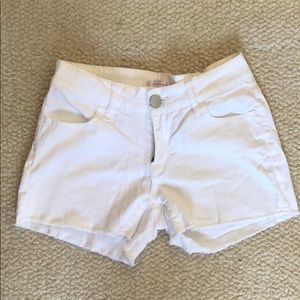 No Boundaries White Jean Shorts